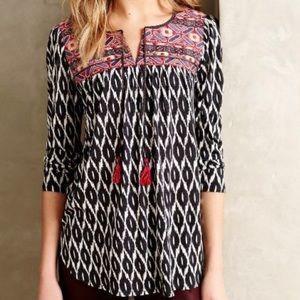 Anthropologie One September Palambra Tassel Top